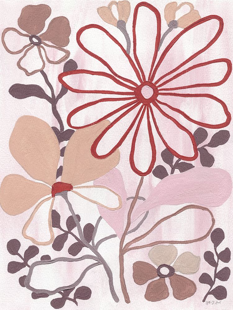 Linear Blooms I art print by Yvette St. Amant for $57.95 CAD