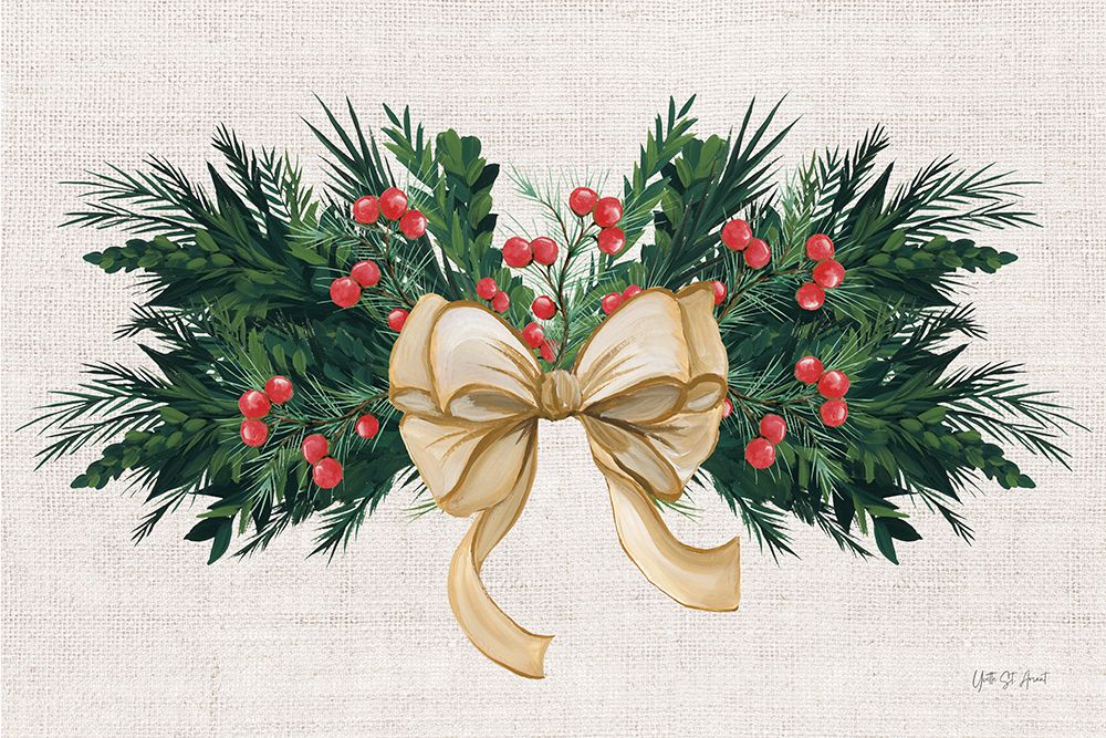 Evergreen Christmas I art print by Yvette St. Amant for $57.95 CAD
