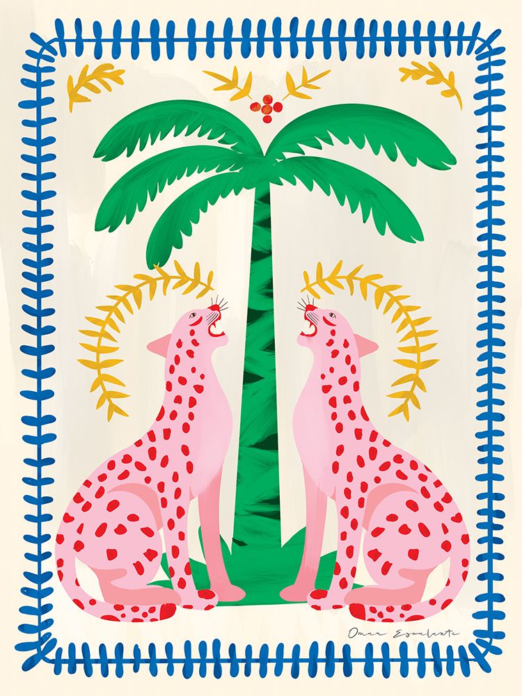 Pink Leopards art print by Omar Escalante for $57.95 CAD