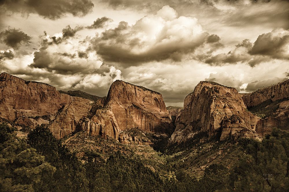 Beauty of Zion No Blur Sepia art print by Nathan Larson for $57.95 CAD