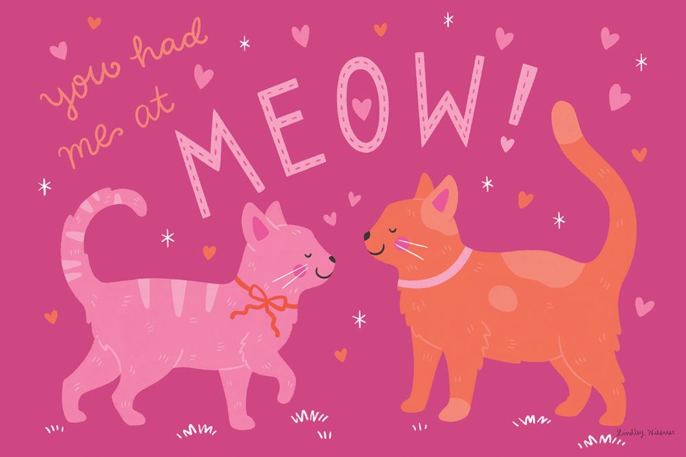 Purrfect Match I art print by Lindley Wiesner for $57.95 CAD