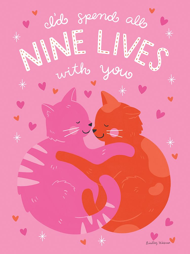 Purrfect Match III art print by Lindley Wiesner for $57.95 CAD
