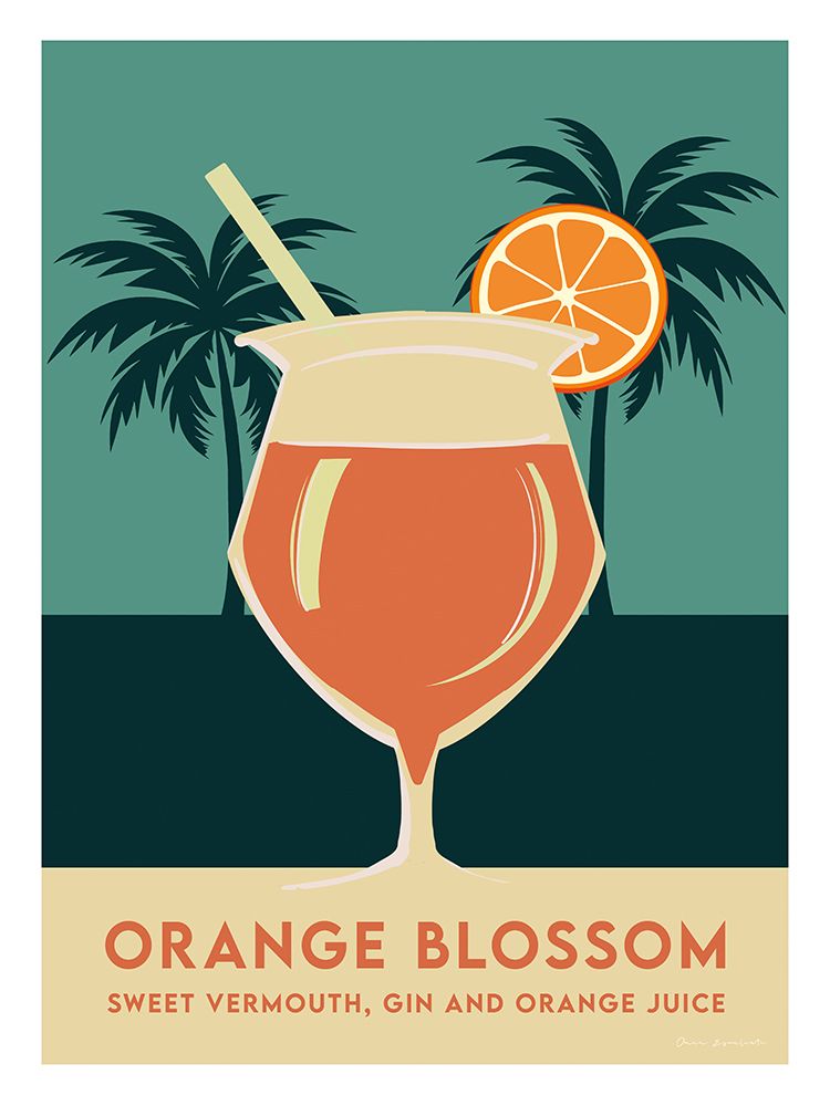 Retro Summer Cocktails II art print by Omar Escalante for $57.95 CAD