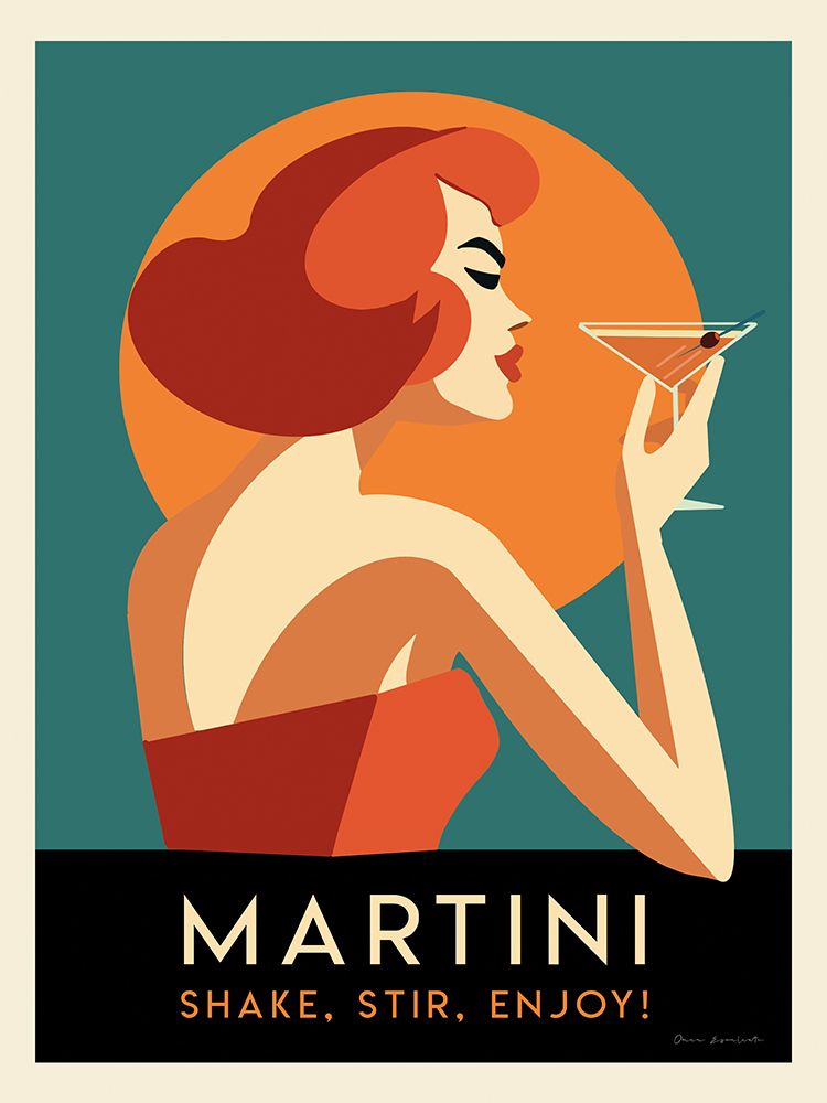 Retro City Cocktails I art print by Omar Escalante for $57.95 CAD