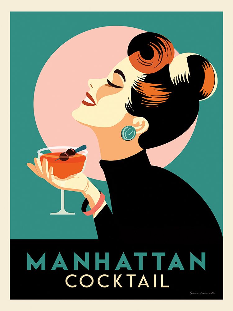 Retro City Cocktails II art print by Omar Escalante for $57.95 CAD