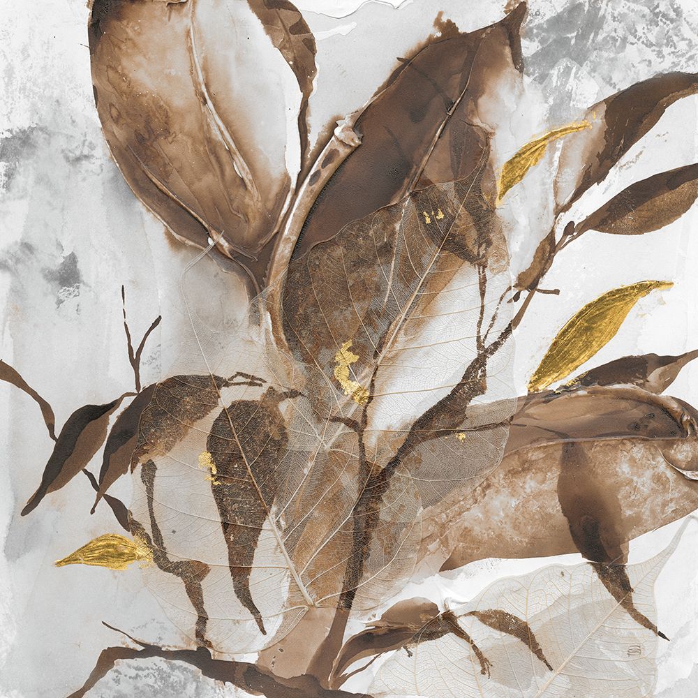 Gilded Leaf Collage v2 I art print by Chris Paschke for $57.95 CAD