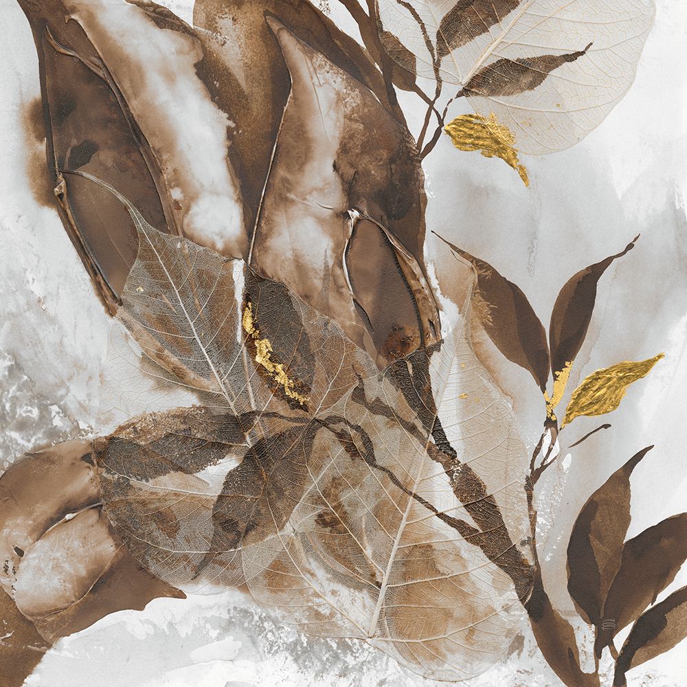 Gilded Leaf Collage v2 II art print by Chris Paschke for $57.95 CAD