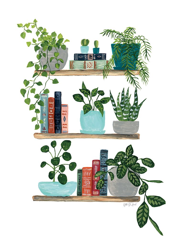 My Boho Plants I Books art print by Yvette St. Amant for $57.95 CAD