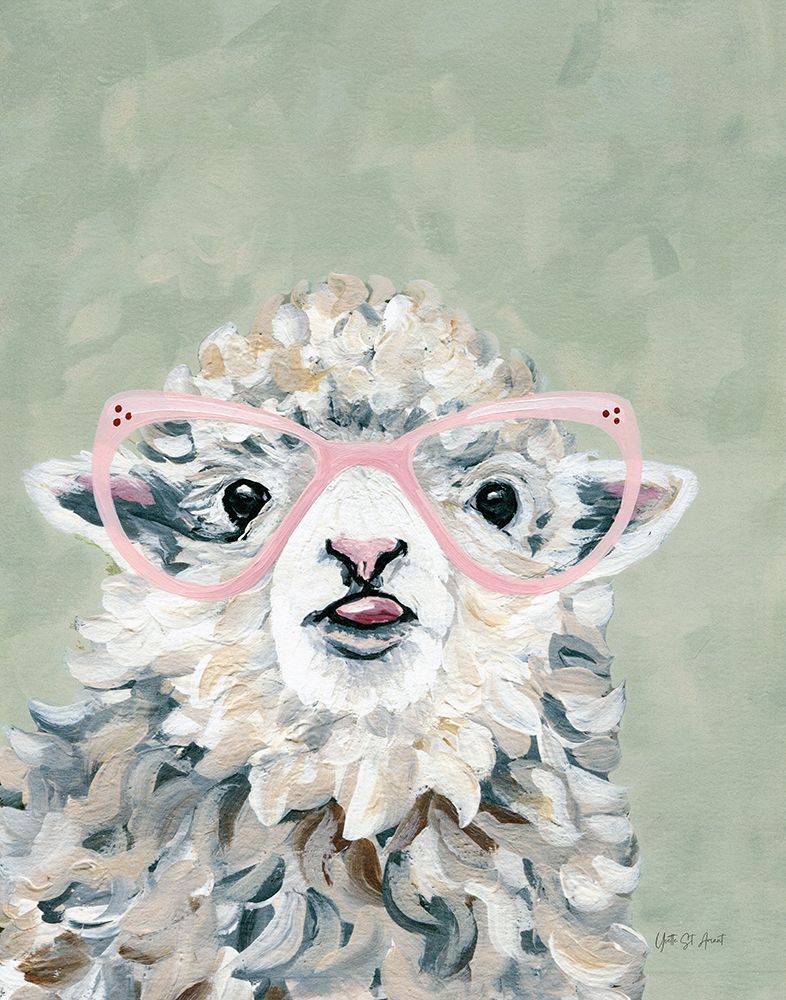 Lamb with Glasses art print by Yvette St. Amant for $57.95 CAD