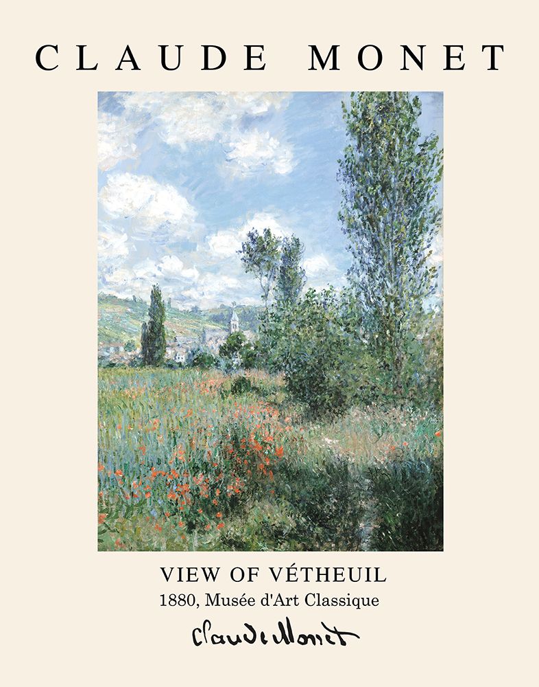 View of Vetheuil Museum Poster art print by Public Domain for $57.95 CAD