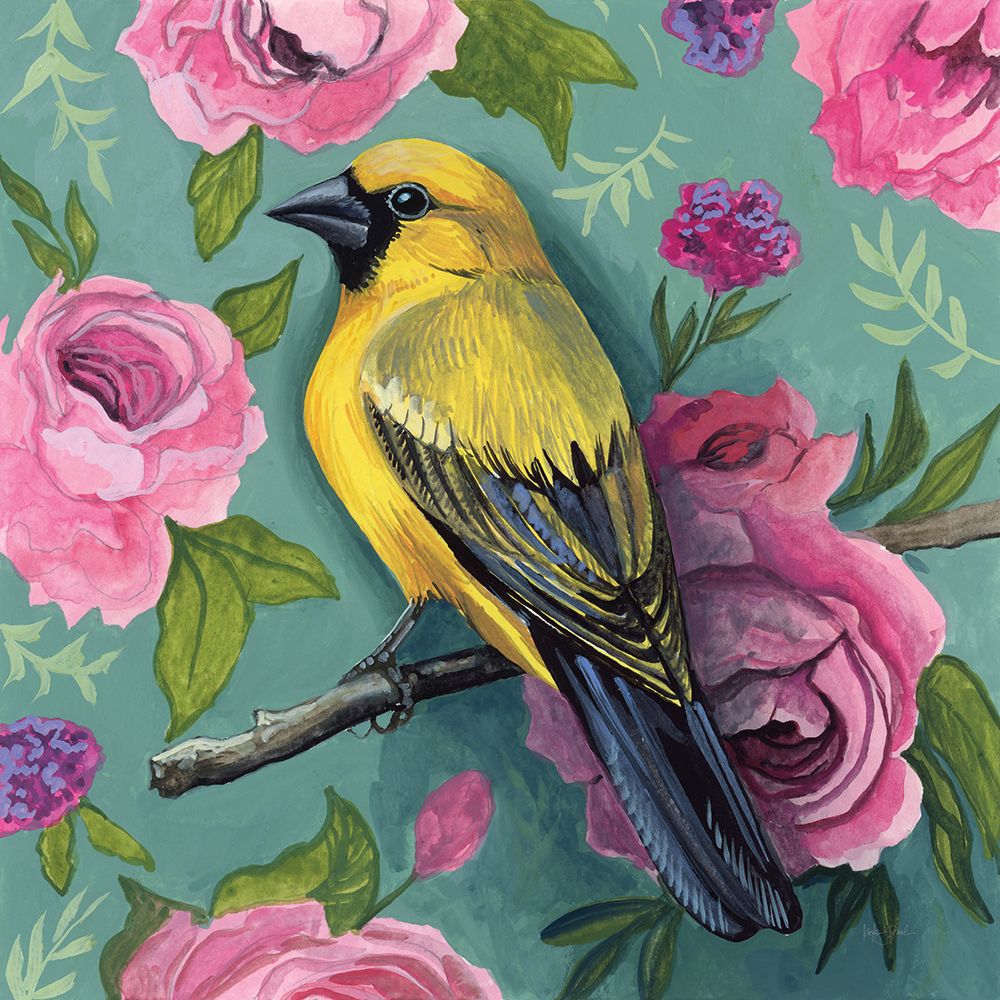 Bird with Roses art print by Kate Jarvik Birch for $57.95 CAD