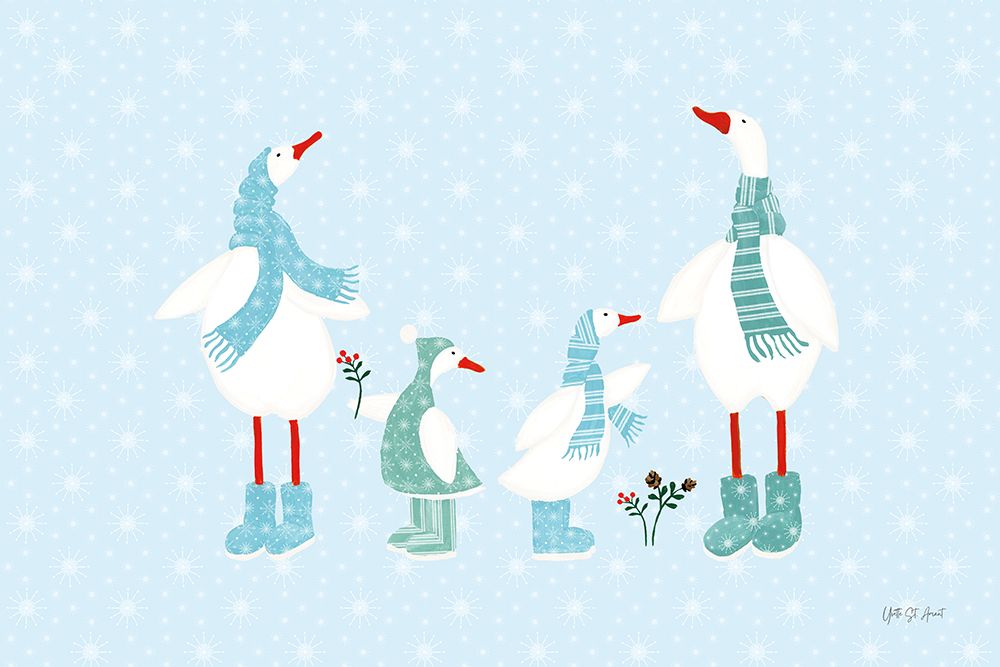 Ducks in the Snow I art print by Yvette St. Amant for $57.95 CAD