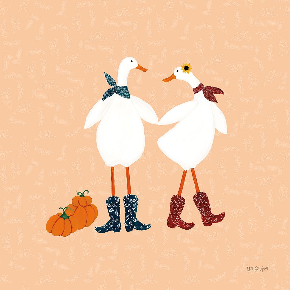 Ducks in the Pumpkin Patch II art print by Yvette St. Amant for $57.95 CAD