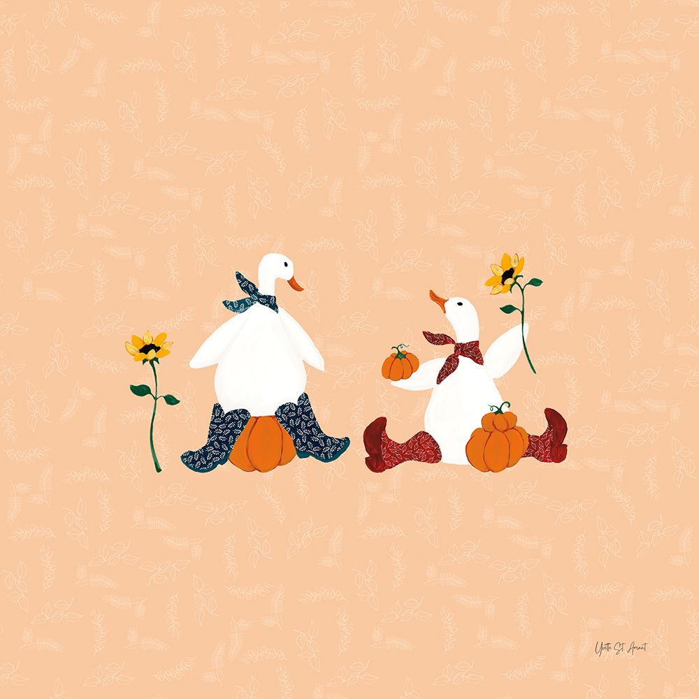 Ducks in the Pumpkin Patch III art print by Yvette St. Amant for $57.95 CAD