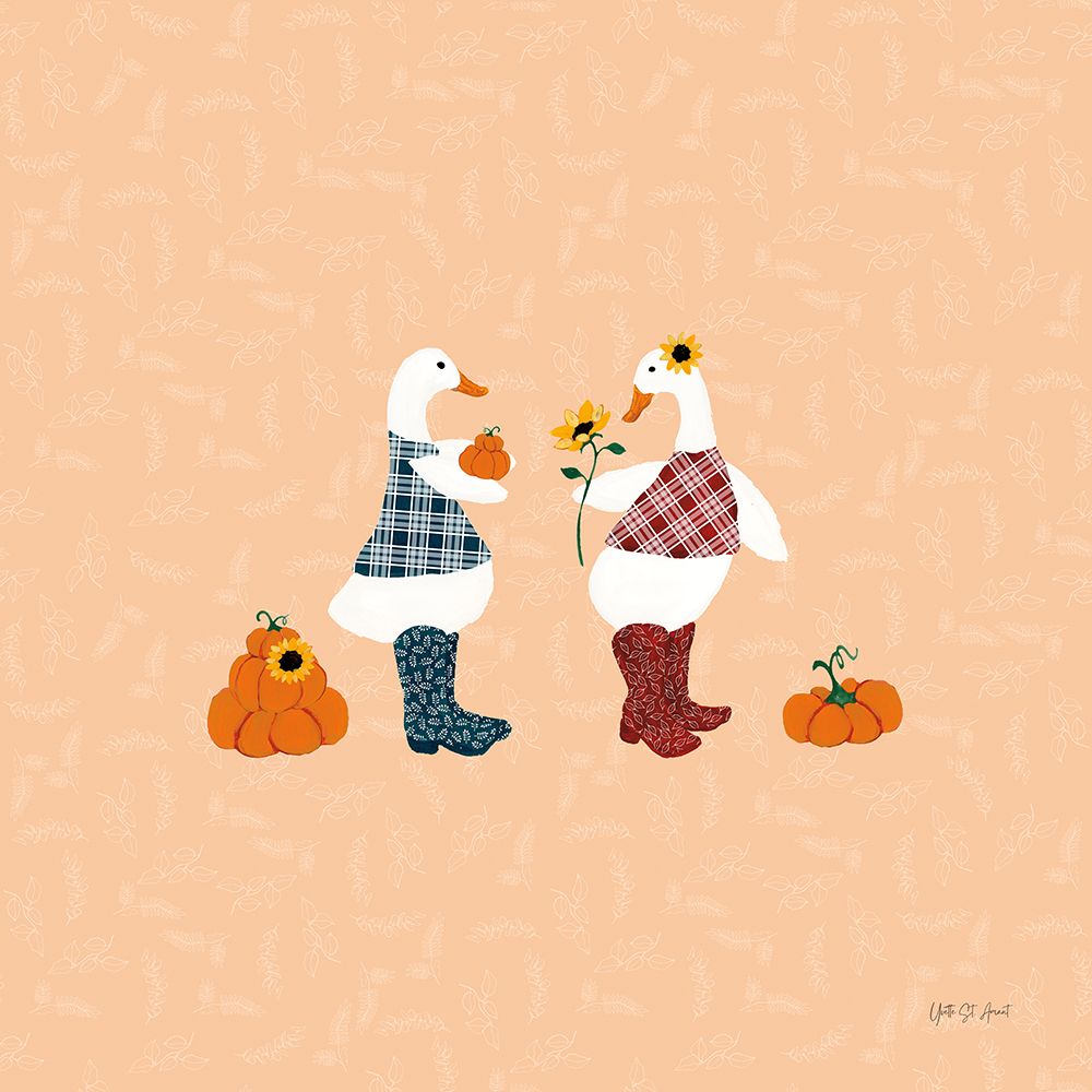 Ducks in the Pumpkin Patch IV art print by Yvette St. Amant for $57.95 CAD