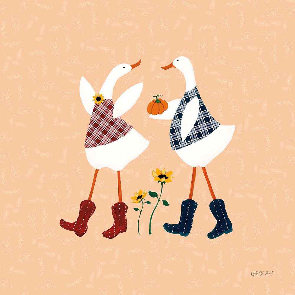 Ducks in the Pumpkin Patch V art print by Yvette St. Amant for $57.95 CAD