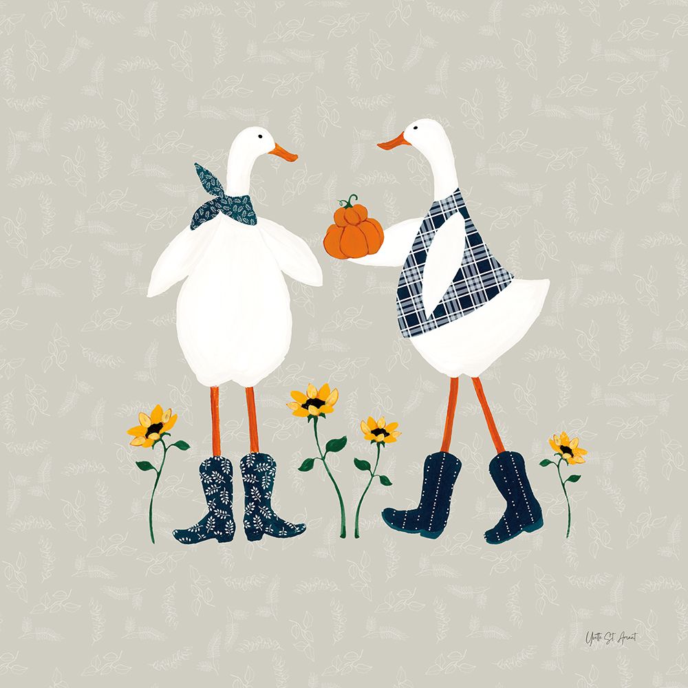 Ducks in the Pumpkin Patch VIII art print by Yvette St. Amant for $57.95 CAD