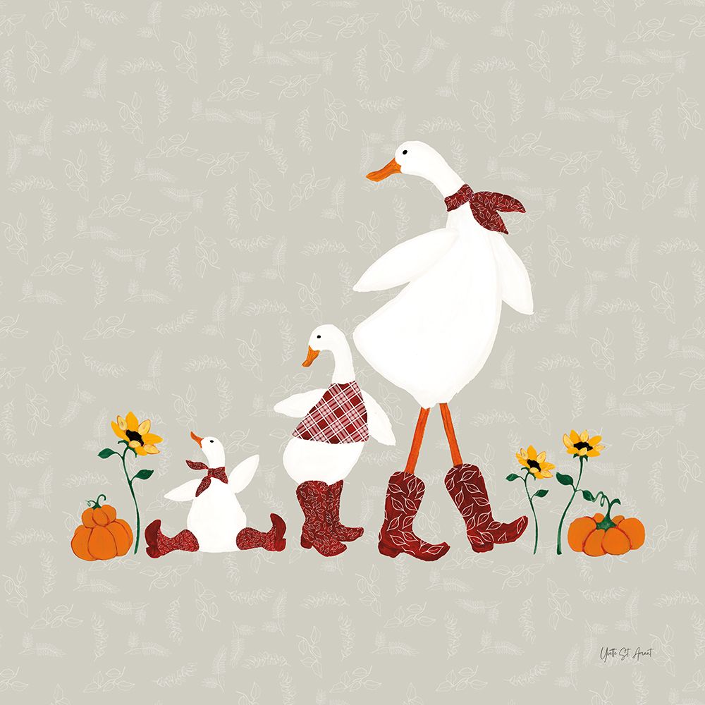 Ducks in the Pumpkin Patch IX art print by Yvette St. Amant for $57.95 CAD