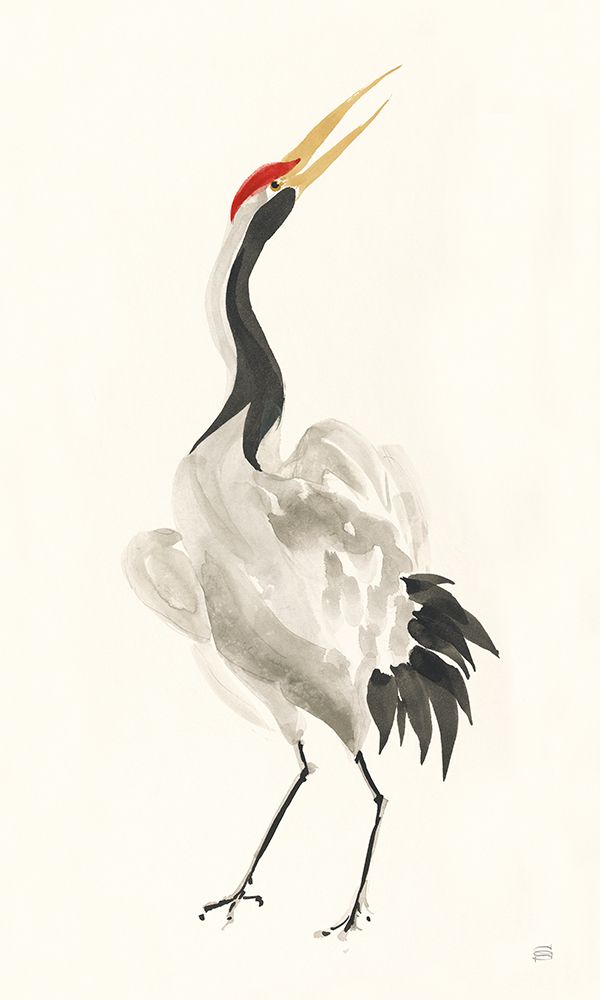 Scroll Crane I Warm Crop art print by Chris Paschke for $57.95 CAD