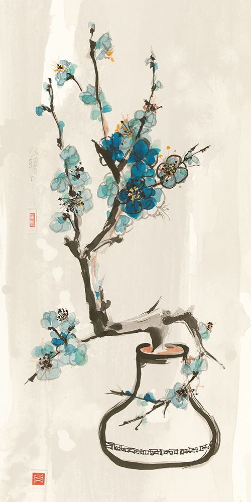 Blue Blossom on Wash art print by Chris Paschke for $57.95 CAD