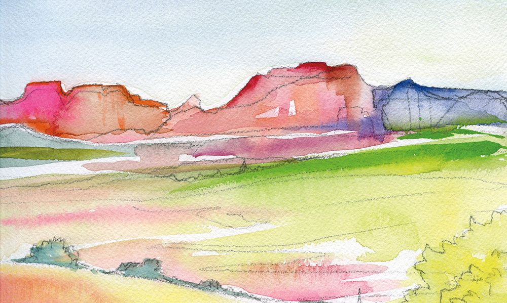 Desert Landscape II art print by Kristy Rice for $57.95 CAD
