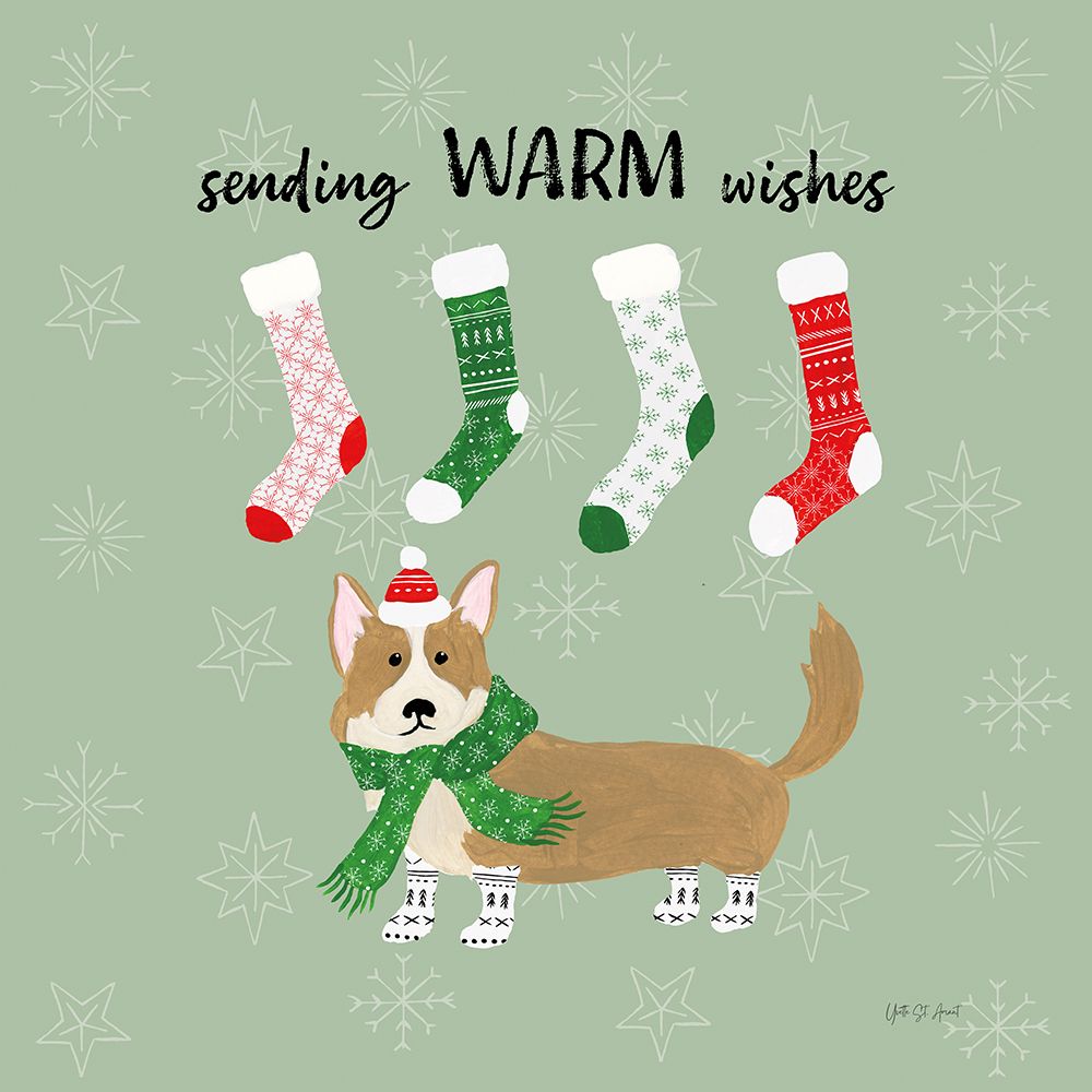 Puppy Its Cold Outside III art print by Yvette St. Amant for $57.95 CAD