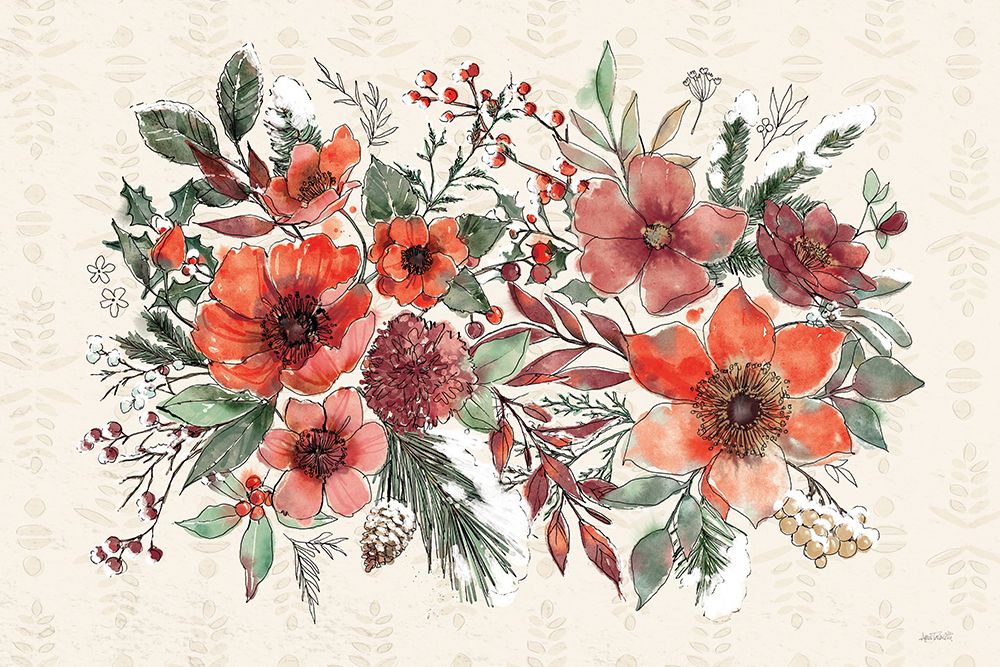 Festive Blooms I art print by Anne Tavoletti for $57.95 CAD