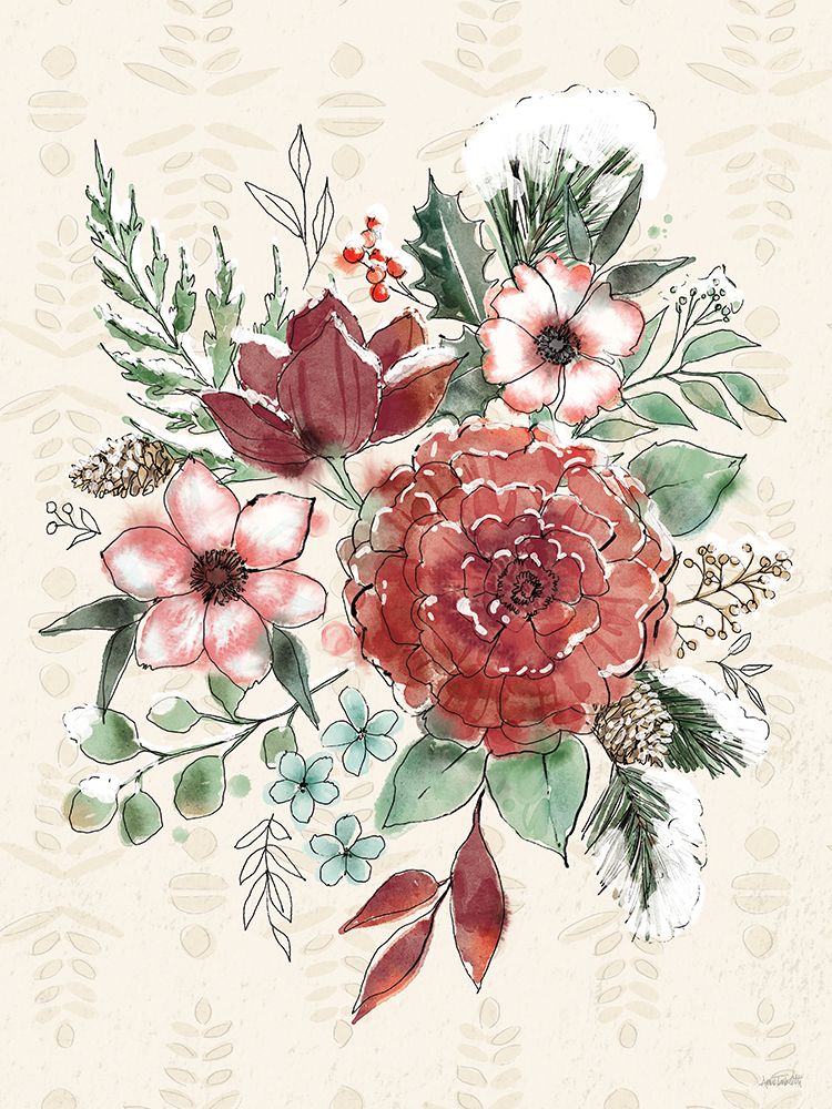 Festive Blooms VI art print by Anne Tavoletti for $57.95 CAD