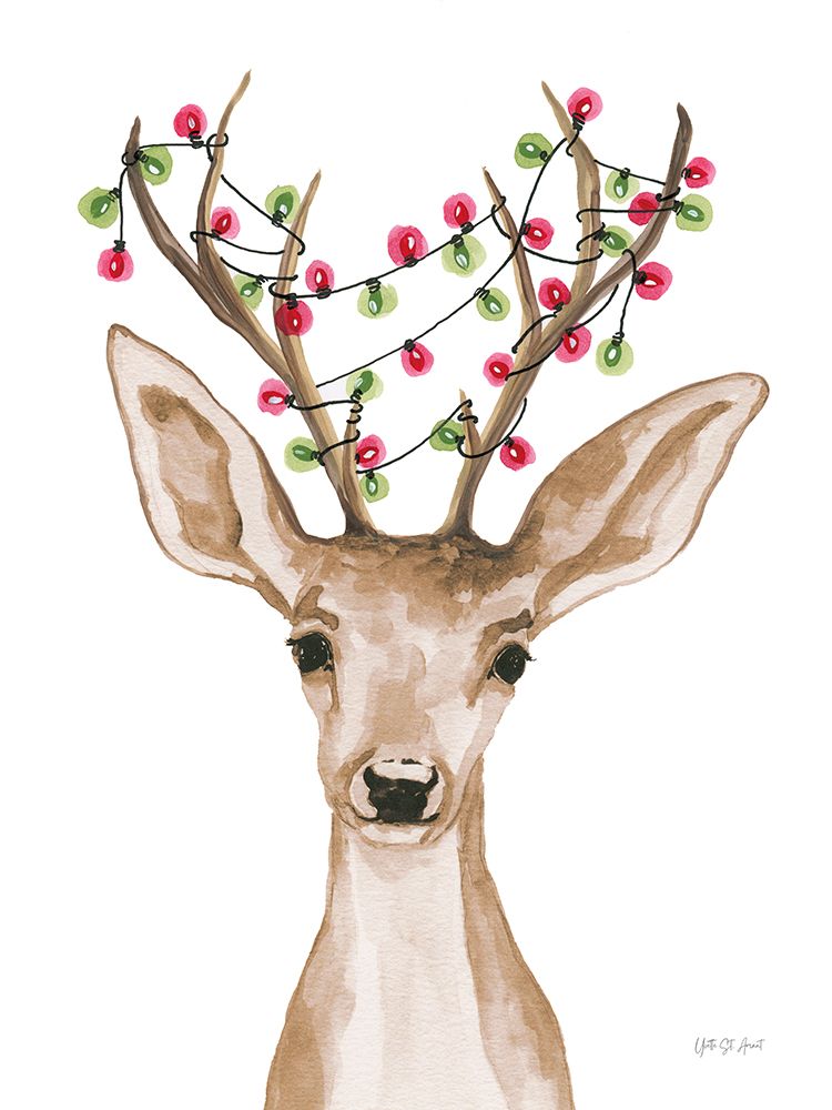 Light Tangled Reindeer art print by Yvette St. Amant for $57.95 CAD