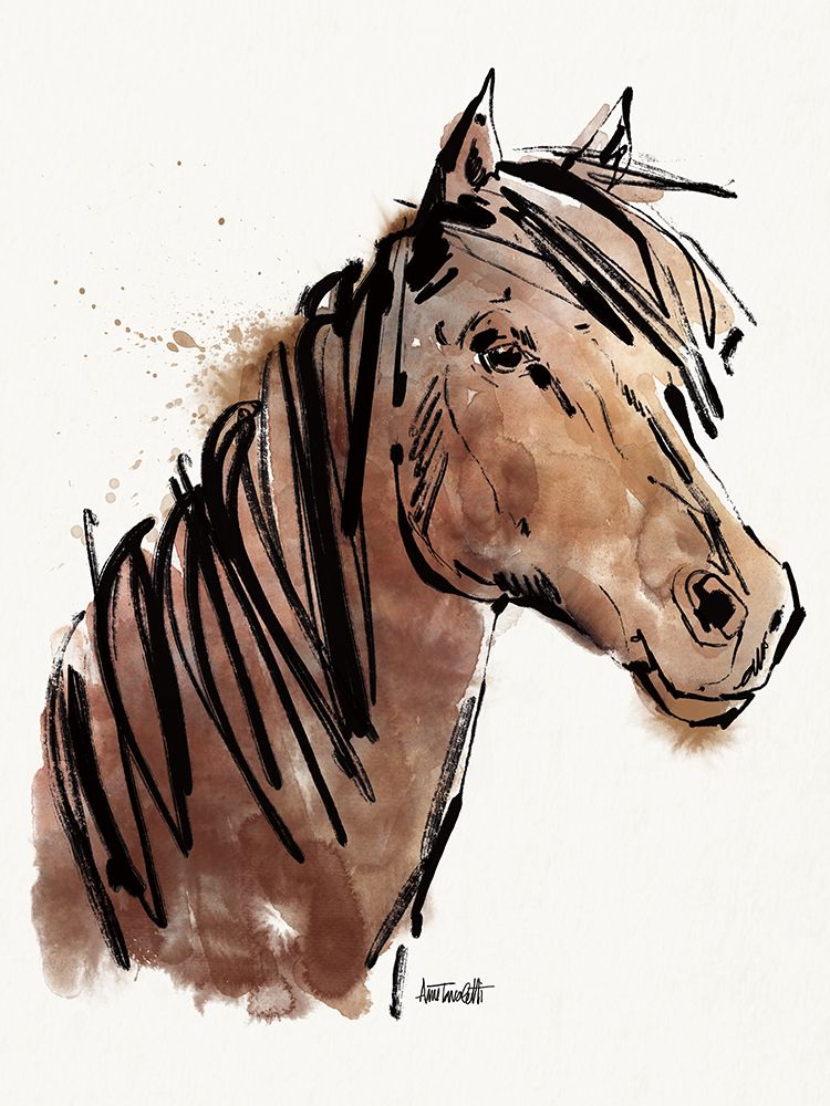 Horse Portrait art print by Anne Tavoletti for $57.95 CAD