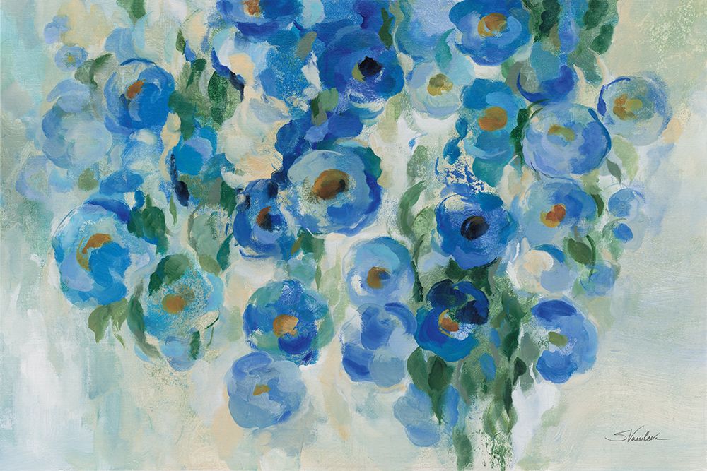Blue Garden art print by Silvia Vassileva for $57.95 CAD