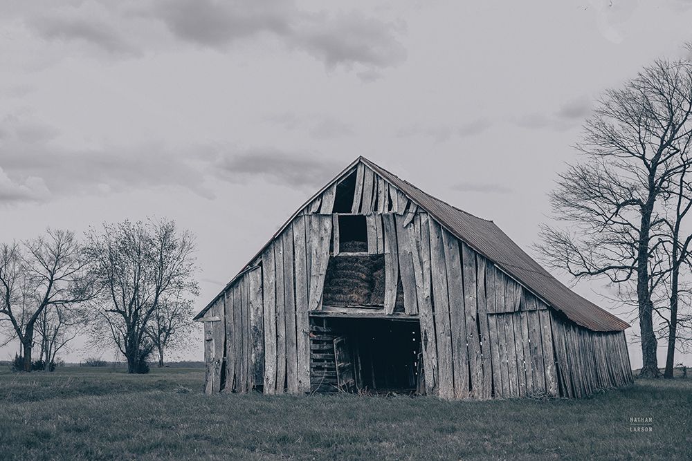 Old Hay Barn BW art print by Nathan Larson for $57.95 CAD