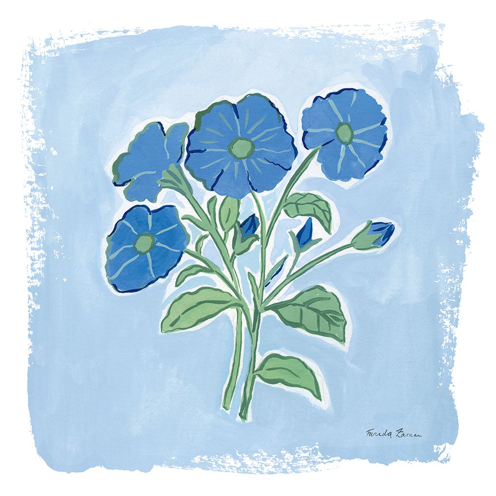 Garden Blues I art print by Farida Zaman for $57.95 CAD