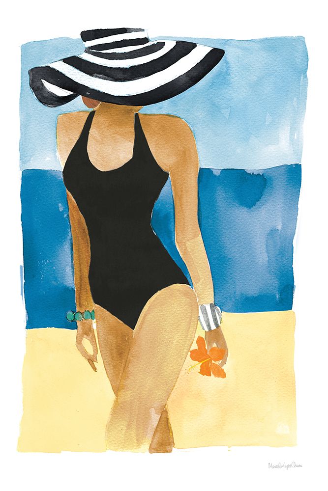Mallorca Girl One Piece art print by Mercedes Lopez Charro for $57.95 CAD