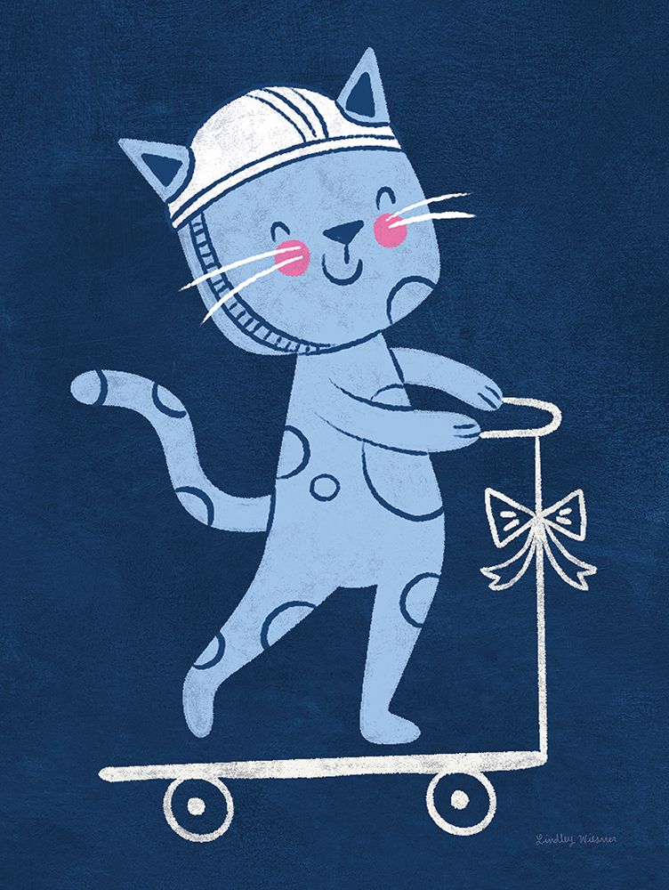 Kitty Cruisers III art print by Lindley Wiesner for $57.95 CAD