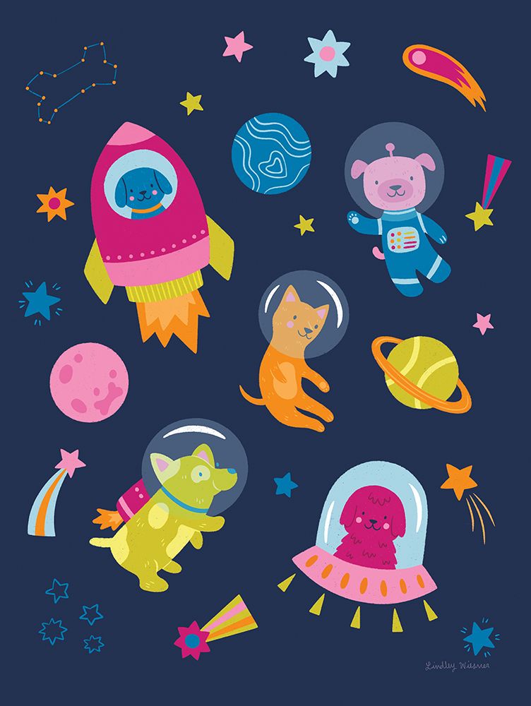 Space Tails I art print by Lindley Wiesner for $57.95 CAD
