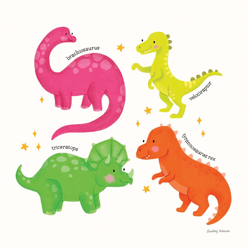 Dino Pals art print by Lindley Wiesner for $57.95 CAD