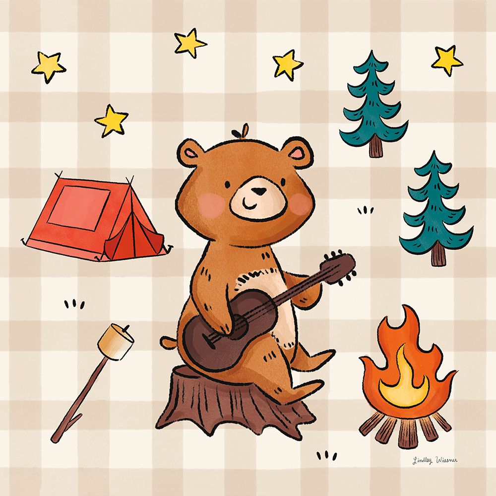 Camping Bears II art print by Lindley Wiesner for $57.95 CAD