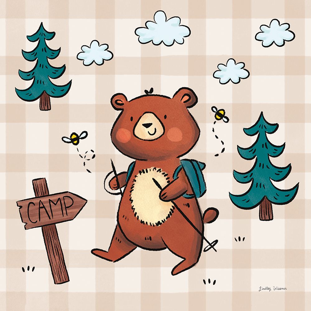 Camping Bears III art print by Lindley Wiesner for $57.95 CAD