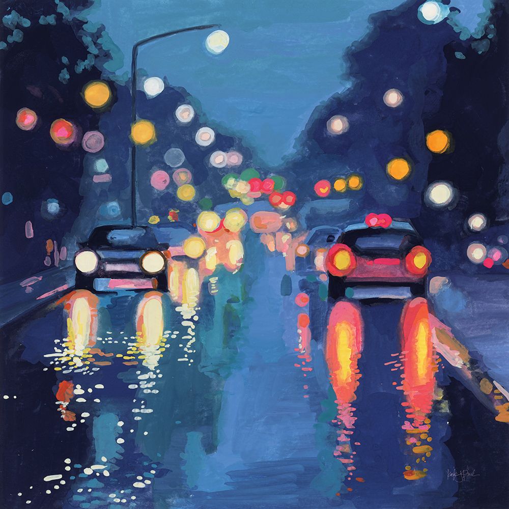 Rainy Drive in The City art print by Kate Jarvik Birch for $57.95 CAD