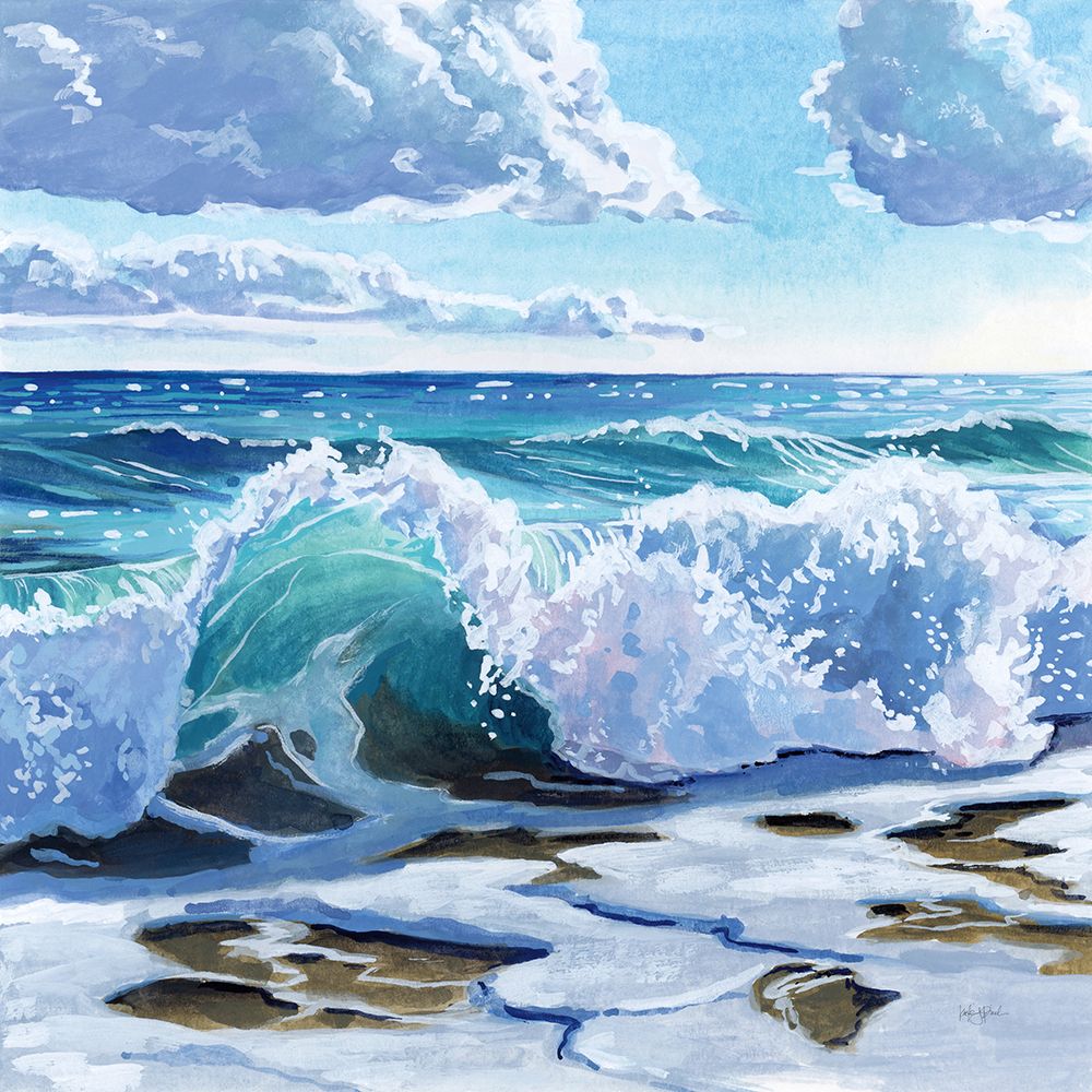 Curling Wave on Shore art print by Kate Jarvik Birch for $57.95 CAD