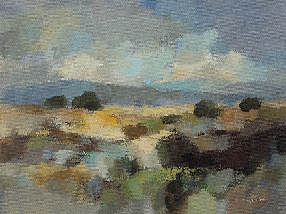 Muted Blue Landscape art print by Silvia Vassileva for $57.95 CAD