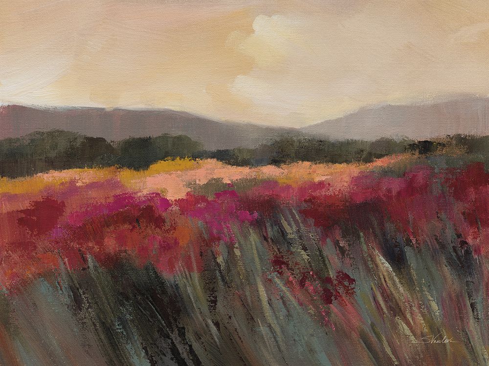 Coral and Magenta Meadow art print by Silvia Vassileva for $57.95 CAD