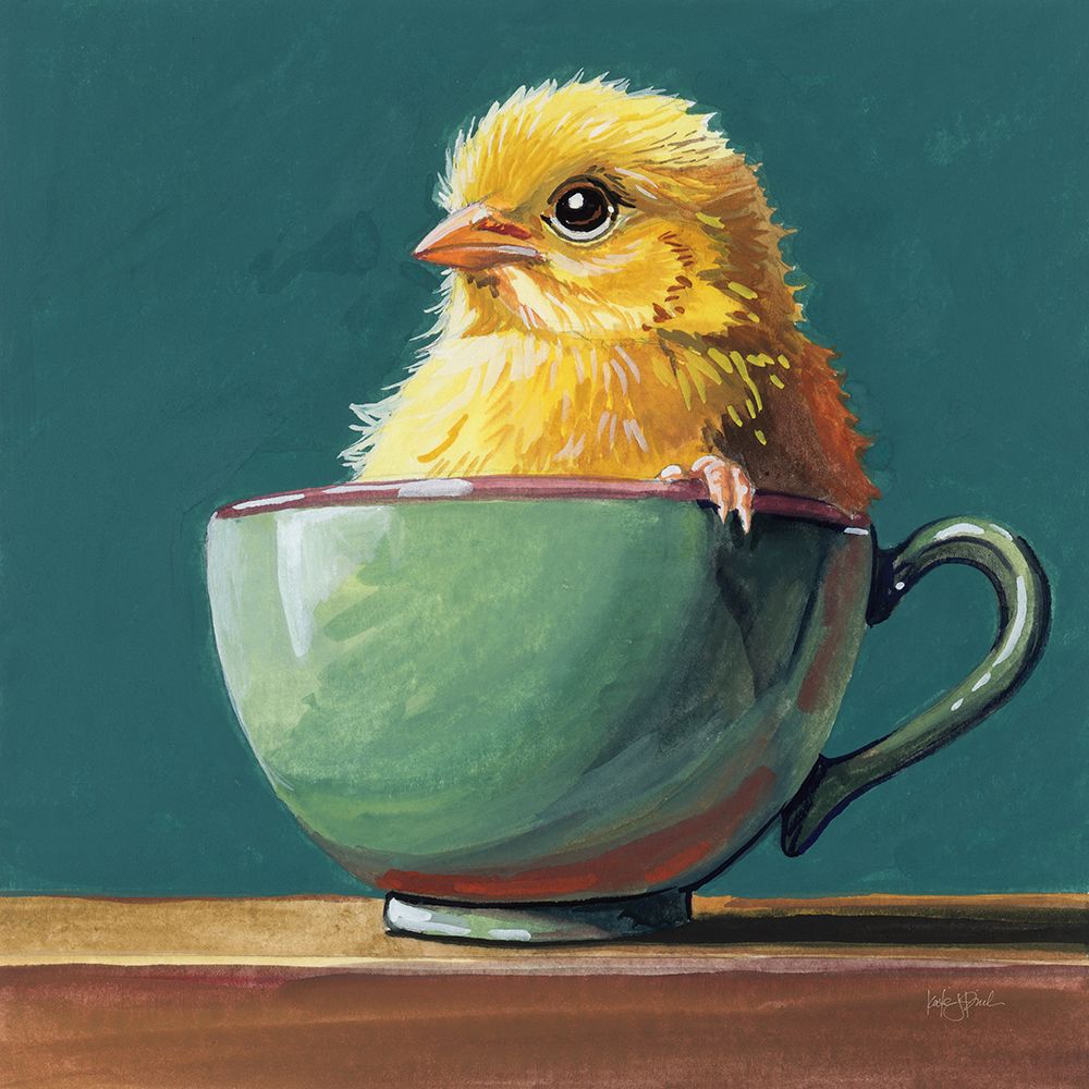 Springtime Cup of Cuteness art print by Kate Jarvik Birch for $57.95 CAD
