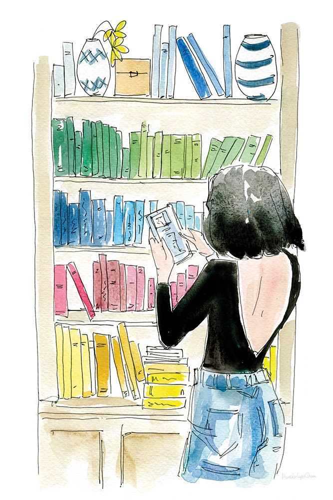 Home Library II art print by Mercedes Lopez Charro for $57.95 CAD