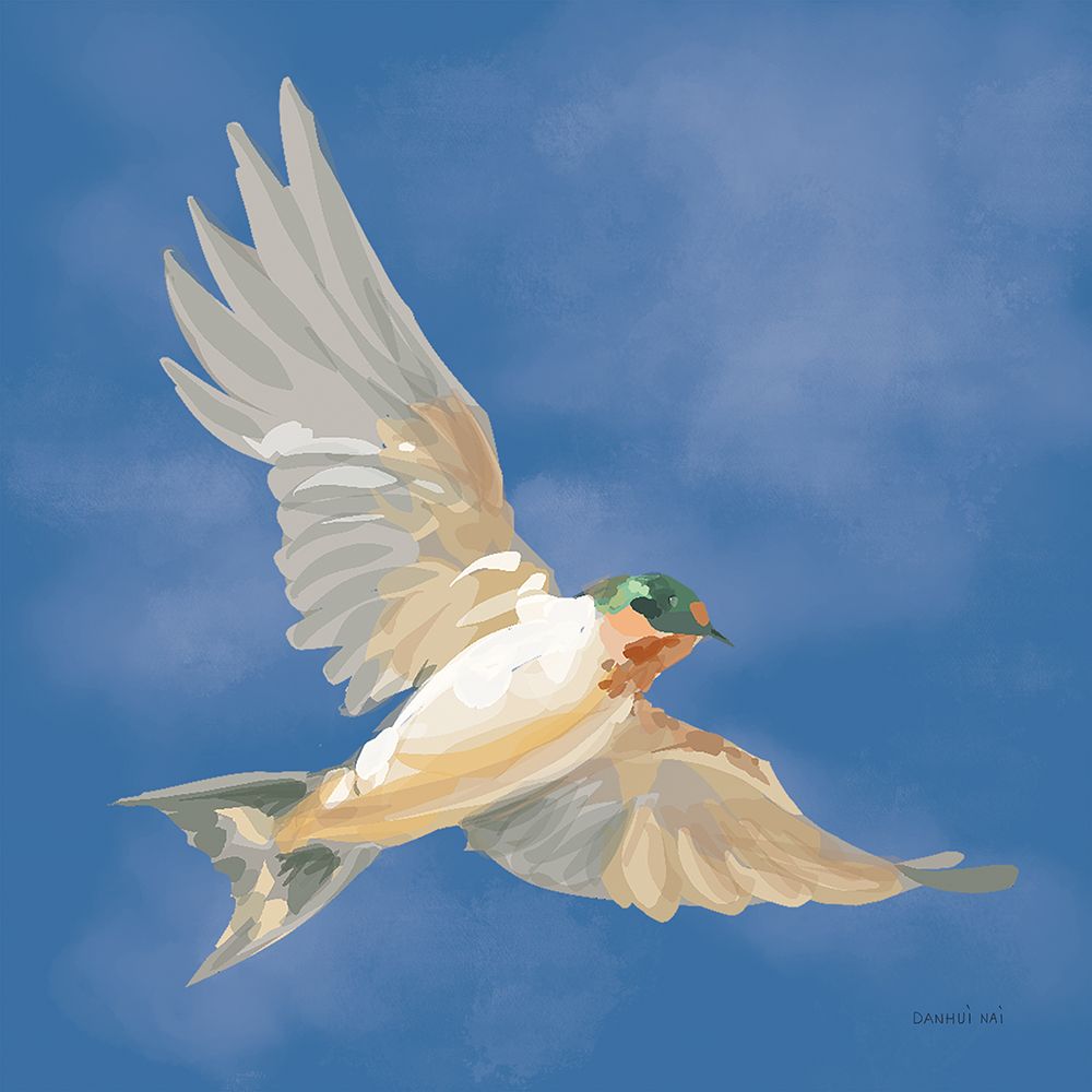 Swifts II Royal Blue art print by Danhui Nai for $57.95 CAD