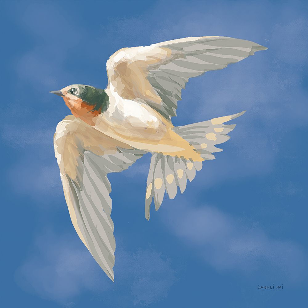 Swifts V Royal Blue art print by Danhui Nai for $57.95 CAD