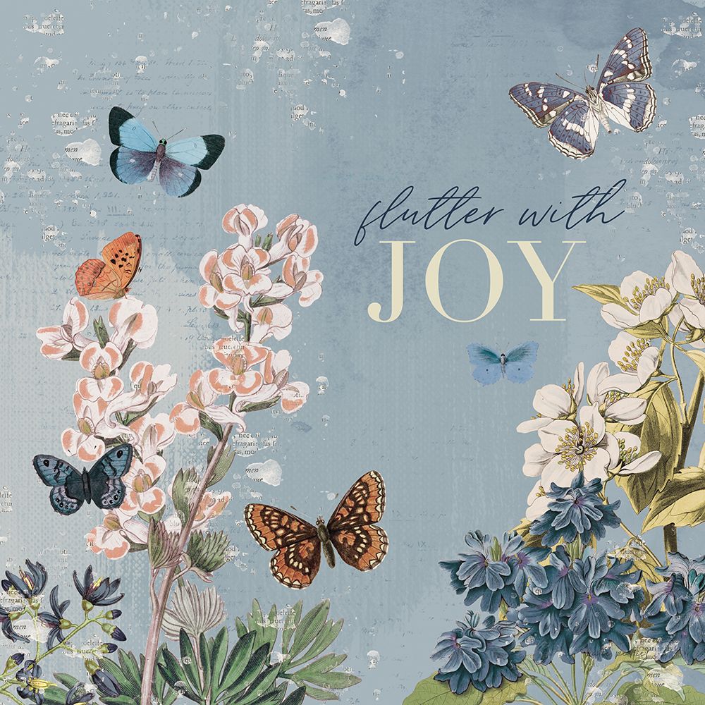 Flutter and Bloom III Blue art print by Katie Pertiet for $57.95 CAD