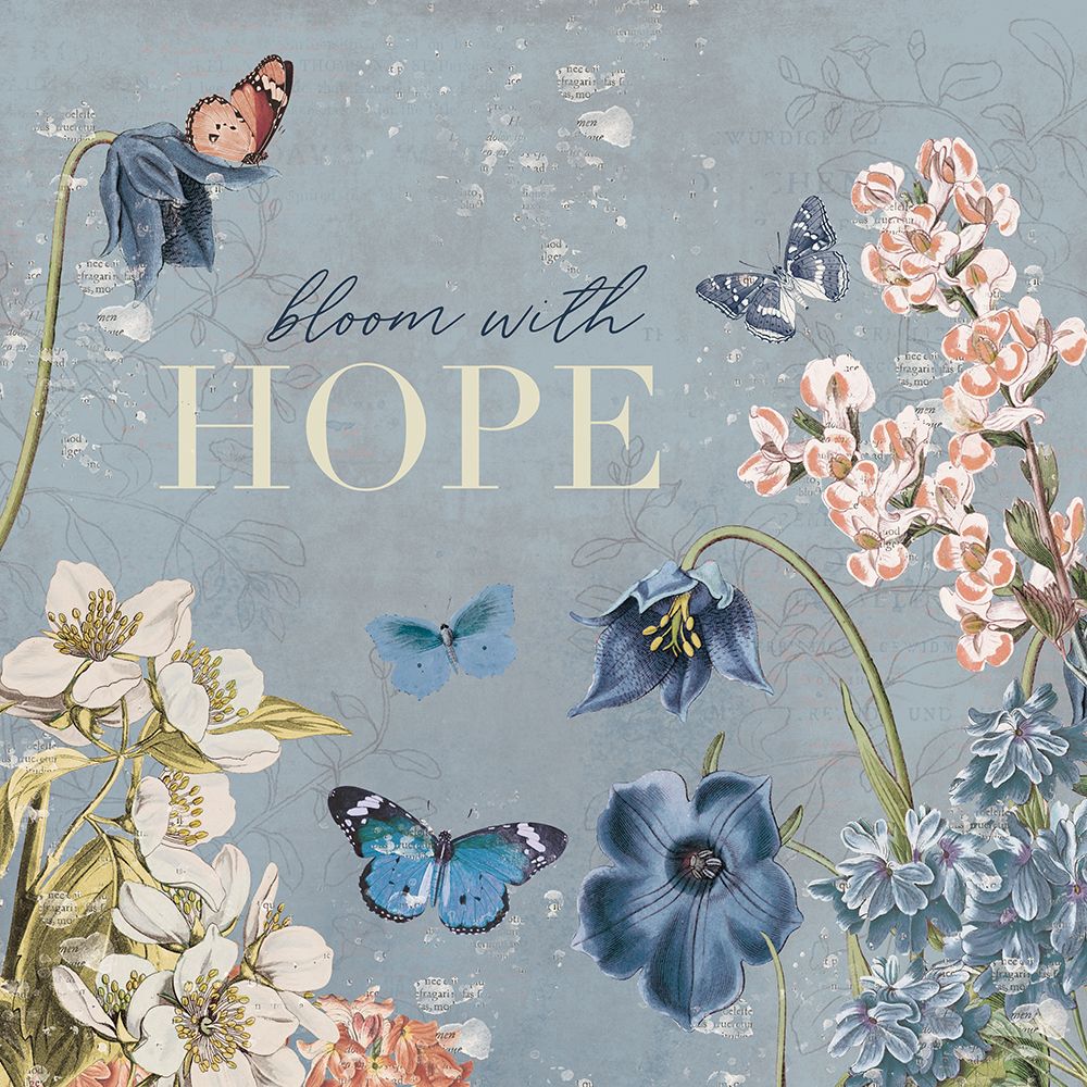 Flutter and Bloom IV Blue art print by Katie Pertiet for $57.95 CAD