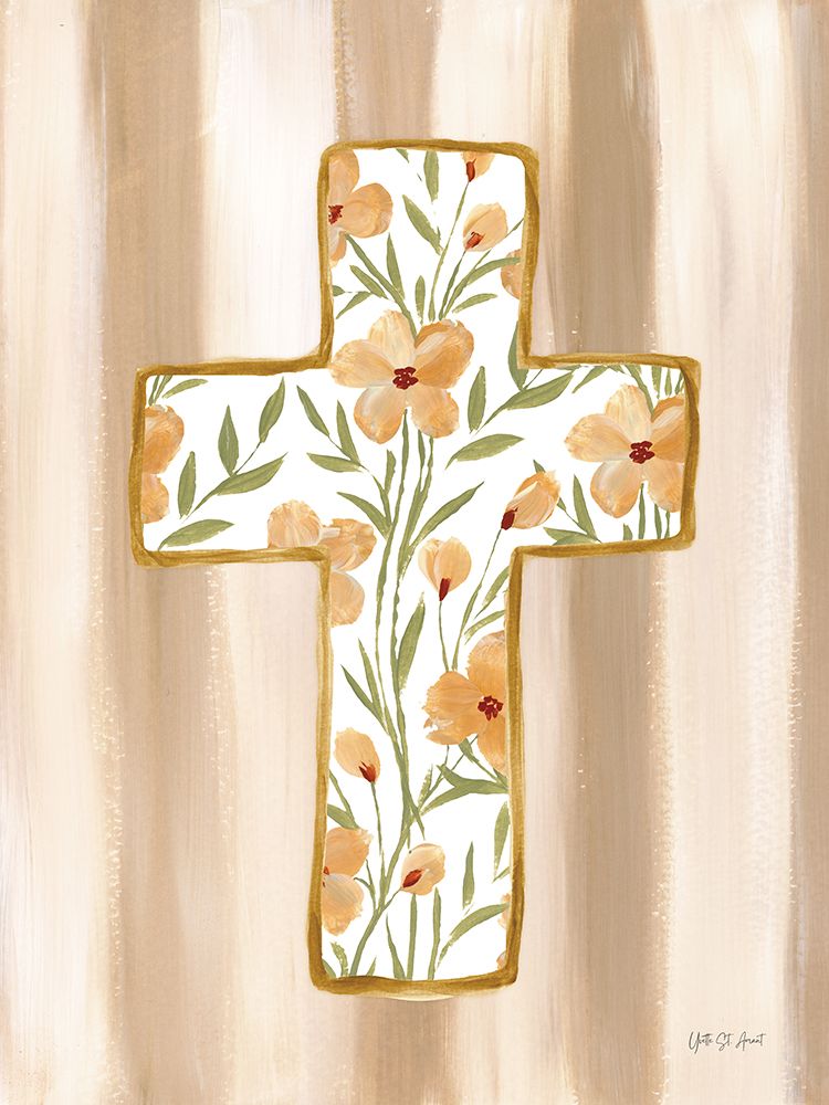 Floral Cross I art print by Yvette St. Amant for $57.95 CAD
